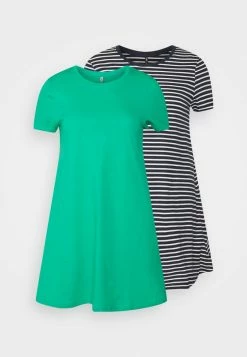 ONLY Petite ONLMAY LIFE POCKET DRESS 2 PACK - Jersey Dress - Simply Green/night Sky