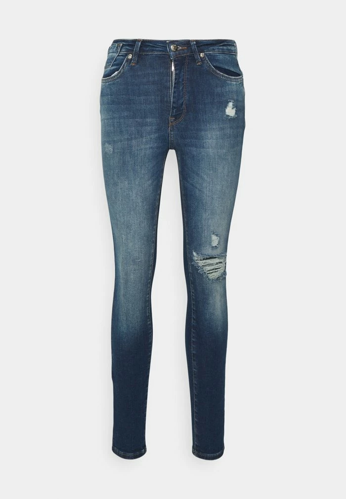 ONLY Petite ONLFOREVER HIGH SKINNY DESTROY - Jeans Skinny Fit - Dark Blue Denim 7 ONLY Petite ONLFOREVER HIGH SKINNY DESTROY - Jeans Skinny Fit - Dark Blue Denim - Image 5