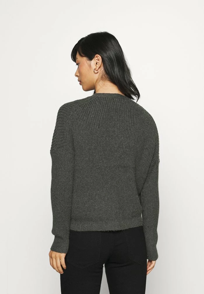 ONLY Petite ONLKATIA SHORT CARDIGAN - Cardigan - Dark Grey Melange 5 ONLY Petite ONLKATIA SHORT CARDIGAN - Cardigan - Dark Grey Melange - Image 3