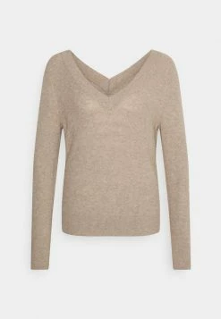 ONLY Petite ONLKATIA V NECK - Jumper - Beige