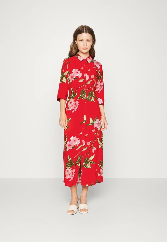 ONLY Petite ONLNOVA LIFE DRESS - Shirt Dress - Chinese Red 3 ONLY Petite ONLNOVA LIFE DRESS - Shirt Dress - Chinese Red