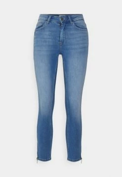 ONLY Petite ONLBLUSH MID SKINNY ANKLE ZIP - Jeans Skinny Fit - Light Blue Denim