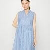 ONLY Petite ONLANNA DRESS ABOVE KNEE - Shirt Dress - Cloud Dancer/medium Denim Blue 2 ONLY Petite ONLANNA DRESS ABOVE KNEE - Shirt Dress - Cloud Dancer/medium Denim Blue -ONLY Petite store 4b4c487afecf43a093e21536a48ff264