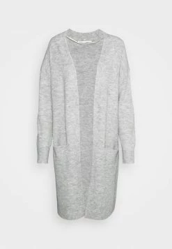 ONLY Petite ONLSILJA LONG CARDIGAN - Zip-up Sweatshirt - Light Grey Melange -ONLY Petite store 4bb0305e73f249f3bf31a27432001d07