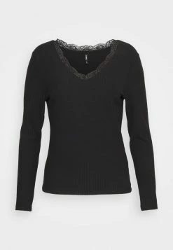 ONLY Petite ONLNELLA V NECK - Long Sleeved Top - Black 10 ONLY Petite ONLNELLA V NECK - Long Sleeved Top - Black -ONLY Petite store 4d23e46aa31a43a1972965326071d711
