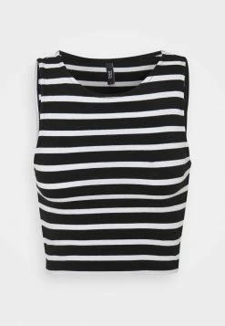 ONLY Petite ONLLIVE LOVE CROP STRIPE 2 PACK - Top - Black/white -ONLY Petite store 4fa3ecc4bde24d96ae97da96114cd590