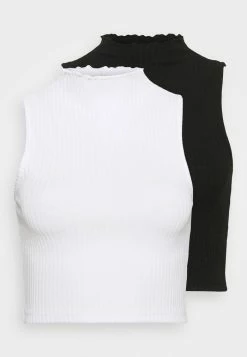 ONLY Petite ONLNELLA PETIT 2 PACK - Top - Bright White/black -ONLY Petite store 503e749cf27c4c1bab9ae3bb09894154