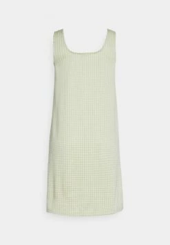 ONLY Petite ONLSIGGA SQUARE NECK DRESS - Day Dress - Cloud Dancer/tarragon -ONLY Petite store 5046c0690efc44aa9f5ae91f7065b809