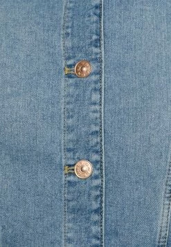 ONLY Petite ONLJULES PUFF SLEEVES DRESS - Denim Dress - Medium Blue Denim -ONLY Petite store 52fe6b68ed5440e79dd40dab40d9817e