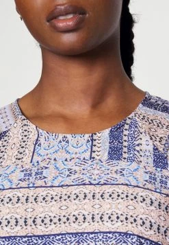 ONLY Petite ONLMONIKA LIFE DRESS - Day Dress - Blue/brown -ONLY Petite store 540aeaf480f94fbb8380dcc67f26b9df