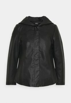 ONLY Petite ONLSEDONA SHORT JACK - Faux Leather Jacket - Black -ONLY Petite store 54e3cfa0ae93442f89956164d5ace68f
