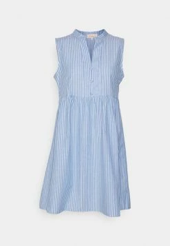 ONLY Petite ONLANNA DRESS ABOVE KNEE - Shirt Dress - Cloud Dancer/medium Denim Blue -ONLY Petite store 5817da607a89492192bd323d23f7755b