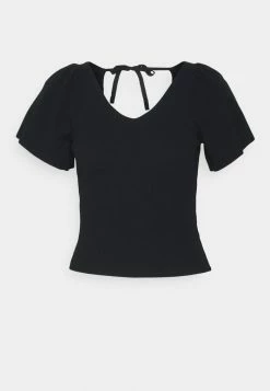 ONLY Petite ONLLEELO BACK - Basic T-shirt - Black -ONLY Petite store 589a9599867342c898eab61ba4fb19c5