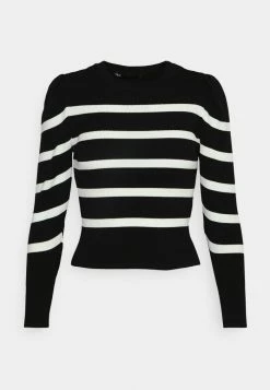 ONLY Petite ONLSALLY PUFF - Jumper - Black/cloud Dancer