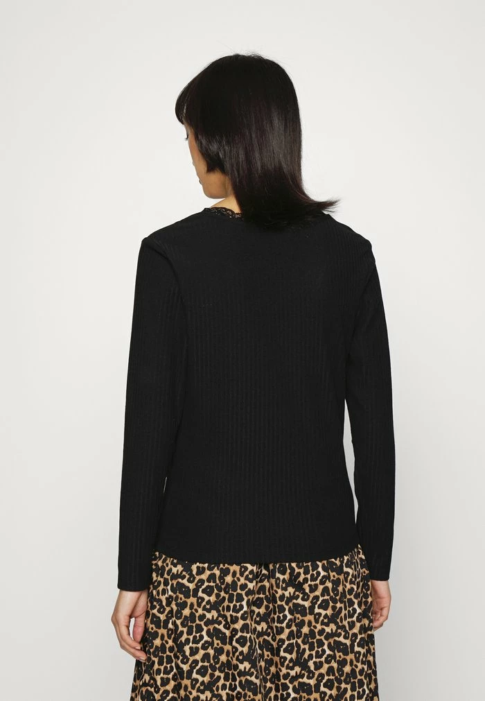 ONLY Petite ONLNELLA V NECK - Long Sleeved Top - Black 5 ONLY Petite ONLNELLA V NECK - Long Sleeved Top - Black - Image 3
