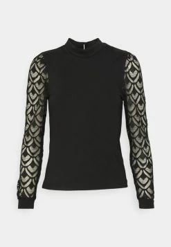 ONLY Petite ONLMILLE LILOL - Long Sleeved Top - Black -ONLY Petite store 5f505c51e3fb410b948c0629b6c18eff