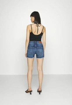 ONLY Petite ONLBLUSH LIFE MID RAW - Denim Shorts - Medium Blue Denim -ONLY Petite store 5fd72891db0c4dcf945de665c284c8a5