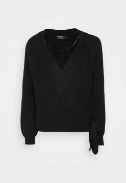 ONLY Petite ONLMIA WRAP CARDIGAN - Cardigan - Black -ONLY Petite store 63040511fbff4b8a8910b10e07aab34a