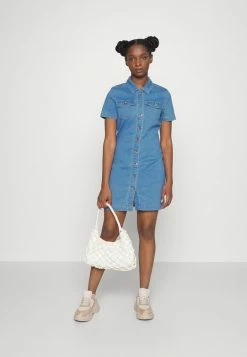 ONLY Petite ONLROYAL DOWN DRESS - Day Dress - Medium Blue Denim -ONLY Petite store 6339d1964da84611acb43b8bc1980cf4