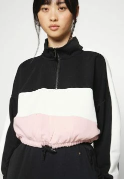ONLY Petite ONLMAGGI CROPPED HIGHNECK ZIP - Sweatshirt - Cloud Dancer/silver Pink -ONLY Petite store 65b0166d56824b31864b07cddb5f73a6