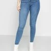 ONLY Petite ONLPOWER MID PUSH UP - Jeans Skinny Fit - Medium Blue Denim -ONLY Petite store 6683d5f4f068416291c8356a45c9e0fa
