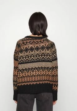 ONLY Petite ONLAIDA FAIRISLE - Jumper - Black/beige -ONLY Petite store 675860ef1c3d45b4bf7e7e72ca218d8d