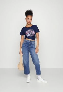 Alternative view of ONLY Petite ONLEMMA REG FRENCH - Print T-shirt - Dark Blue