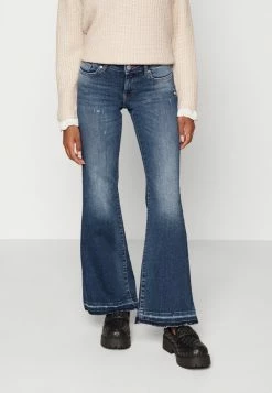 ONLY Petite ONLTIGER LOW WAIST WIDE FLARED - Bootcut Jeans - Dark Blue Denim