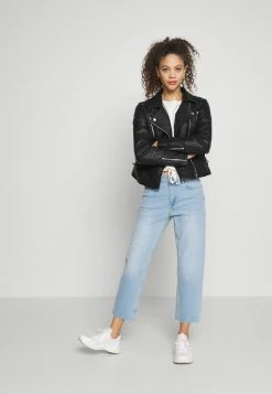 ONLY Petite ONLGEMMA BIKER - Faux Leather Jacket - Black -ONLY Petite store 6aa5e76cc91e4aa69d0ea1d3f534a12f