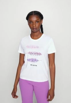 ONLY Petite ONLKITA FEATHER BOX - Print T-shirt - Bright White