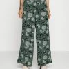 ONLY Petite ONLNOVA LUX ALBA PALAZZO PANT - Trousers - Balsam Green/white -ONLY Petite store 6c600cd0852d45c2ab36b093f394147d