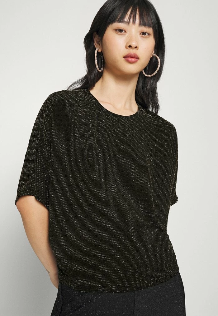 ONLY Petite ONLCAROLLA LOOSE - Long Sleeved Top - Black/gold 6 ONLY Petite ONLCAROLLA LOOSE - Long Sleeved Top - Black/gold - Image 4