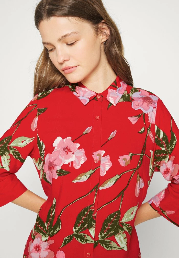 ONLY Petite ONLNOVA LIFE DRESS - Shirt Dress - Chinese Red 6 ONLY Petite ONLNOVA LIFE DRESS - Shirt Dress - Chinese Red - Image 4