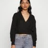 ONLY Petite ONLBREDA WRAP - Jumper - Black -ONLY Petite store 6e0dff2df7e14bab98eb3900fb7c094e