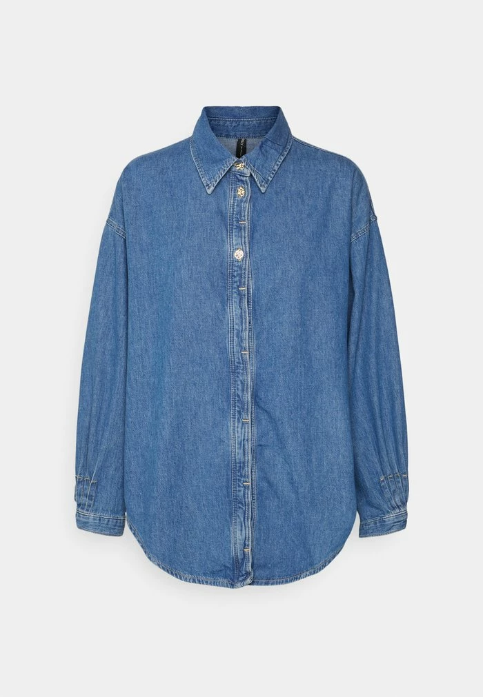 ONLY Petite ONLASPEN LIFE - Button-down Blouse - Medium Blue Denim 7 ONLY Petite ONLASPEN LIFE - Button-down Blouse - Medium Blue Denim - Image 5