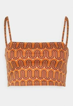 ONLY Petite ONLSIGGA - Top - Orange, Brown -ONLY Petite store 735382e1a42c4243a732aa3cd9809d0b