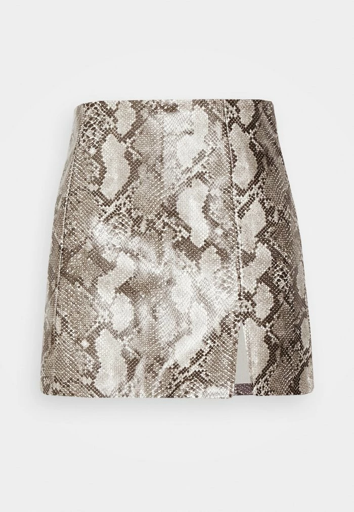 ONLY Petite ONLCAMILLE SNAKE SKIRT - Mini Skirt - Silver Lining 6 ONLY Petite ONLCAMILLE SNAKE SKIRT - Mini Skirt - Silver Lining - Image 4