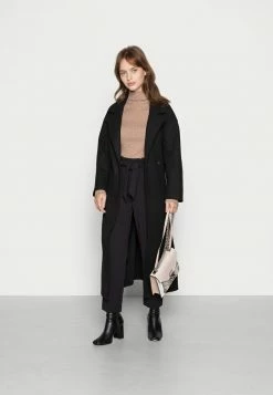 ONLY Petite ONLEMMA LONG WRAP COAT - Classic Coat - Black -ONLY Petite store 7566ca8f22714771b6b54ed70ce36b83