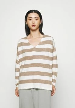 ONLY Petite ONLAMALIA V NECK - Jumper - Toasted Coconut