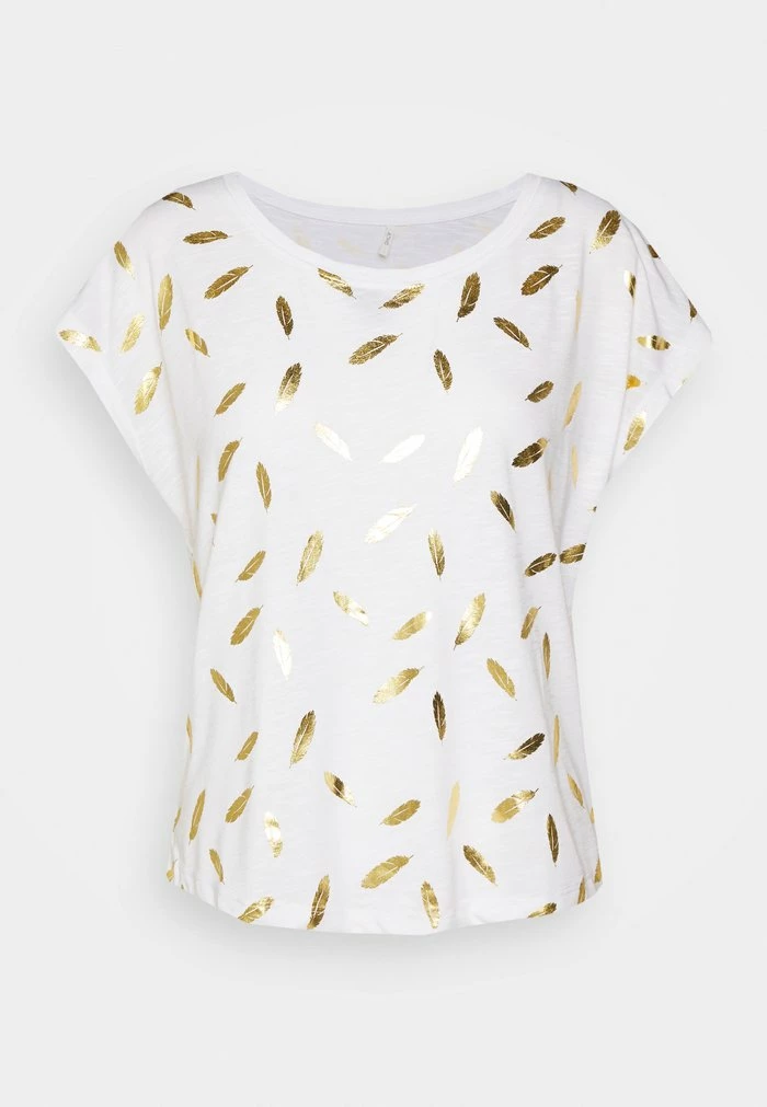 ONLY Petite ONLFEATHER - Print T-shirt - White 6 ONLY Petite ONLFEATHER - Print T-shirt - White - Image 4