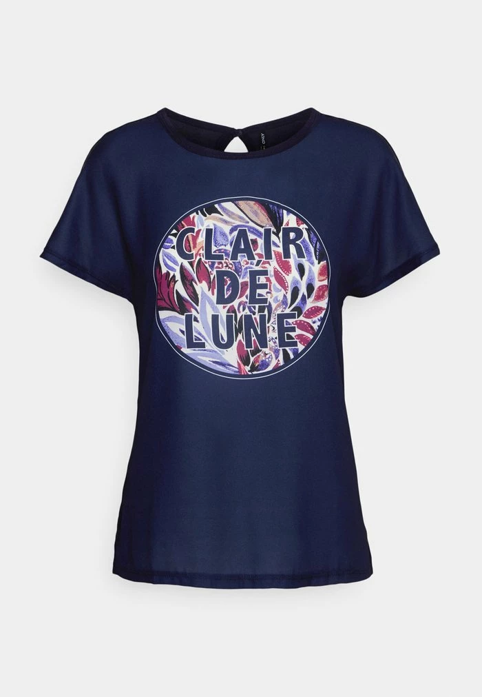 ONLY Petite ONLEMMA REG FRENCH - Print T-shirt - Dark Blue 6 ONLY Petite ONLEMMA REG FRENCH - Print T-shirt - Dark Blue - Image 4