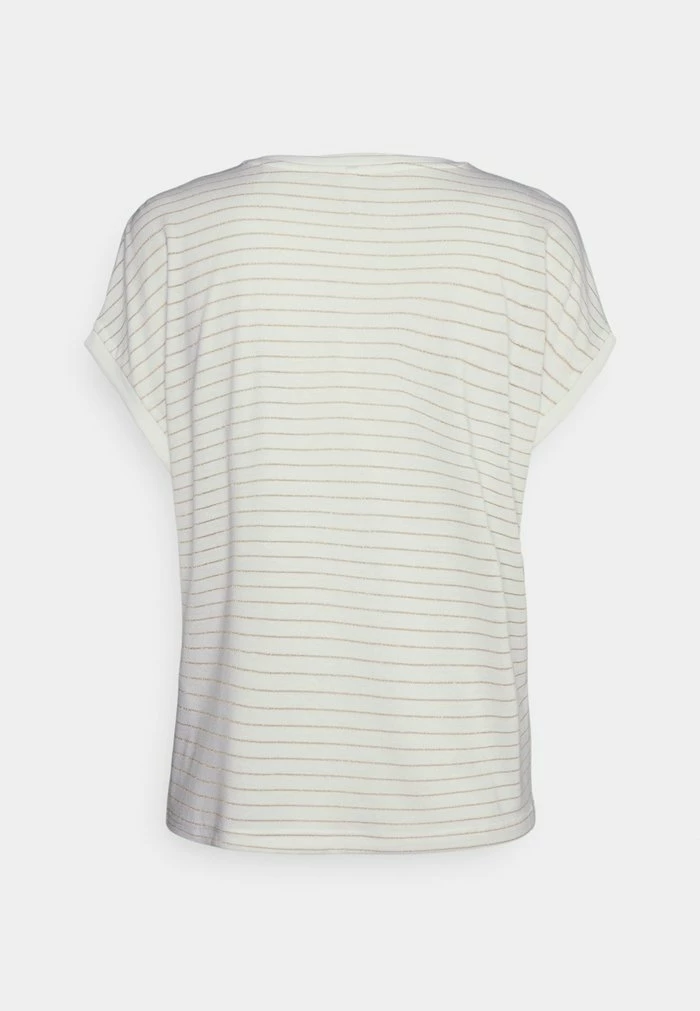 ONLY Petite ONLKARLA O NECK GLITTER - Print T-shirt - Cloud Dancer/gold 4 ONLY Petite ONLKARLA O NECK GLITTER - Print T-shirt - Cloud Dancer/gold - Image 2