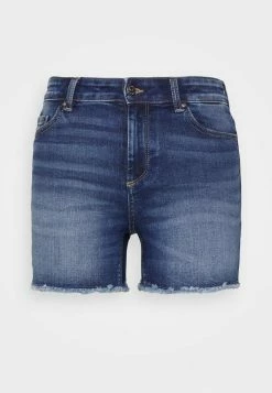 ONLY Petite ONLBLUSH LIFE MID RAW - Denim Shorts - Medium Blue Denim -ONLY Petite store 7dd02c3d2a27483287c0abff4360d1fc