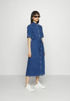 ONLY Petite ONLMIRIAM LIFE DRESS - Denim Dress - Medium Blue Denim -ONLY Petite store 7f7985116802484b91a726d3a52d0a38