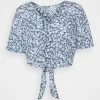 ONLY Petite ONLPELLA KNOT - Blouse - Vintage Indigo Ranch -ONLY Petite store 80423d61cb27452eb1e55599688049cf