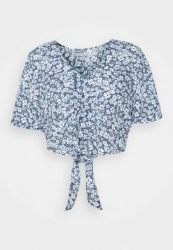 ONLY Petite ONLPELLA KNOT - Blouse - Vintage Indigo Ranch