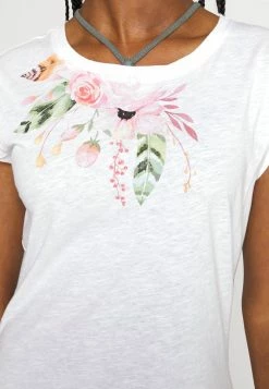 ONLY Petite ONLBONE FEEL FEATHERS BOX - Print T-shirt - Bright White -ONLY Petite store 8259f67e08e04b4d906d80088775c29a