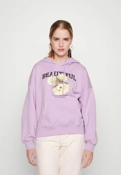 ONLY Petite ONLWANTED TEDDY TEXT HOOD - Sweatshirt - Lilac Breeze