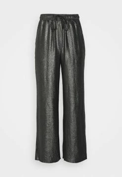 ONLY Petite ONLMETTE WIDE PANT - Trousers - Silver Coloured/black -ONLY Petite store 8308582133ae4e699adf3714287081d7