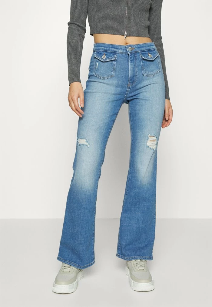 ONLY Petite ONLBLAKE LIFE FLARED - Relaxed Fit Jeans - Medium Blue Denim 3 ONLY Petite ONLBLAKE LIFE FLARED - Relaxed Fit Jeans - Medium Blue Denim